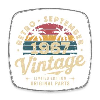 Vintage September 1967 Limited Edition September - Square fridge magnet - white - Front