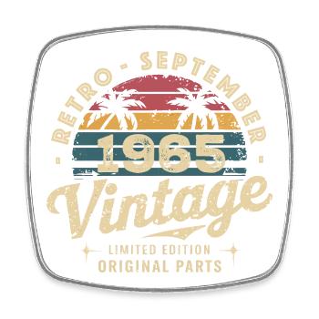 Vintage September 1965 Limited Edition September - Square fridge magnet - white - Front
