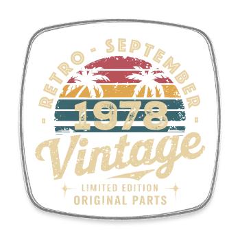 Vintage September 1978 Limited Edition September - Square fridge magnet - white - Front