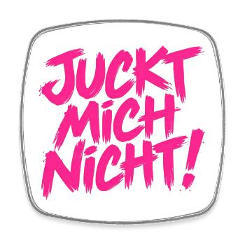 Juckt mich nicht - Cooler Spruch - Viereckiger Kühlschrankmagnet - Weiß - Vorne
