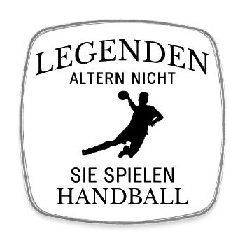 Handball Spruch  - Viereckiger Kühlschrankmagnet - Weiß - Vorne