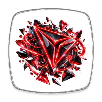 TRON Digital Revolution - Viereckiger Kühlschrankmagnet - Weiß - Vorne