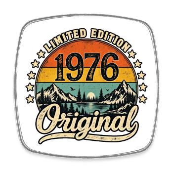 Original 1976 Limited Edition - Viereckiger Kühlschrankmagnet - Weiß - Vorne