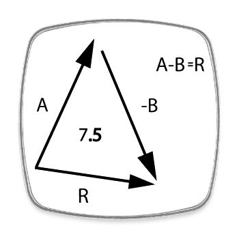 Algebra Mathe - Viereckiger Kühlschrankmagnet - Weiß - Vorne