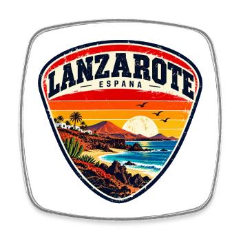 Lanzarote - Islas Canarias - Kanaren - Spanien - Viereckiger Kühlschrankmagnet - Weiß - Vorne