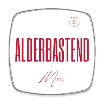 Alderbastend schön – Twente- und Sallands-Dialekt - Viereckiger Kühlschrankmagnet - Weiß - Vorne
