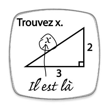 Find x - Square fridge magnet - white - Front