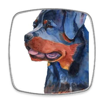 rottweiler - F - Square fridge magnet - white - Front