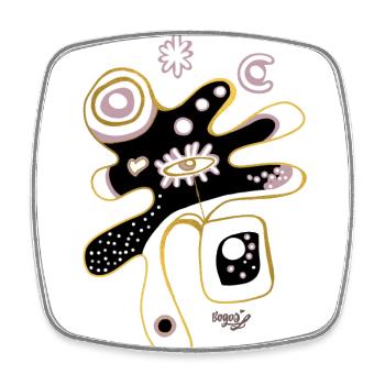 Abstract - Change of Time - Square fridge magnet - white - Front