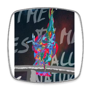 Cockatoo Parrot Art Image - Square fridge magnet - white - Front