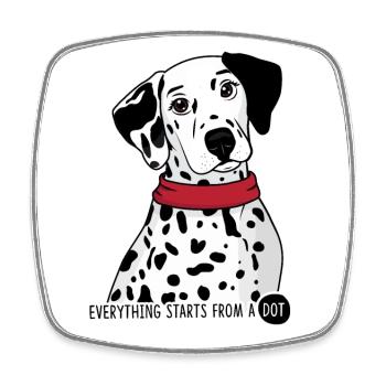 Dalmatiner Punkt Liebhaber Geschenk Hunde - Viereckiger Kühlschrankmagnet - Weiß - Vorne