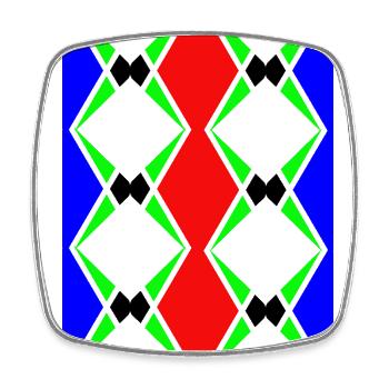 Mehrfarbiges, einzigartiges Design - Viereckiger Kühlschrankmagnet - Weiß - Vorne