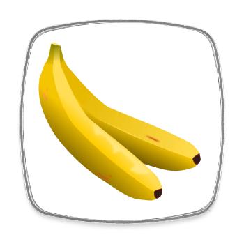 Twin Bananas Vector Yellow - Square fridge magnet - white - Front