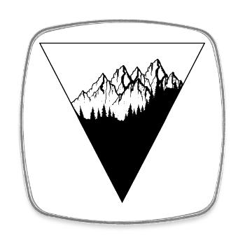 Nature Triangle - Magnet carré - blanc - Devant
