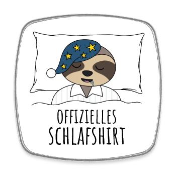 Offizielles Schlafshirt - Viereckiger Kühlschrankmagnet - Weiß - Vorne