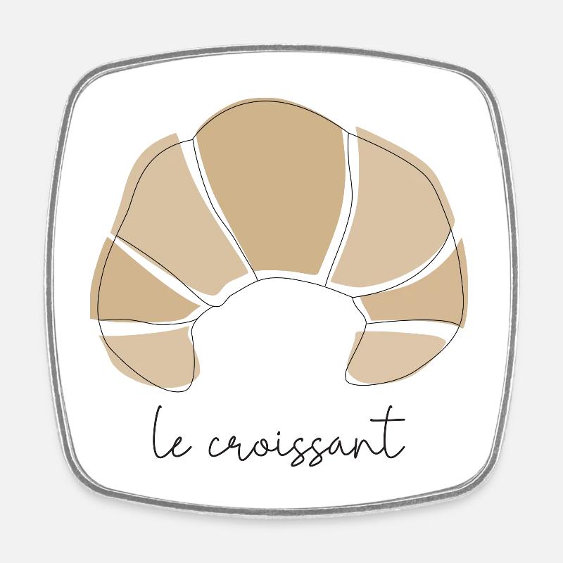 Croissant³. - Magnet carré - blanc