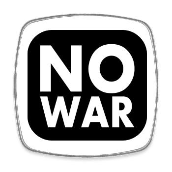 No war - Square fridge magnet - white - Front
