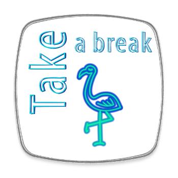 Take a break - Square fridge magnet - white - Front
