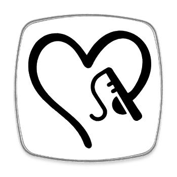 Anglers Love Fishing Fishing - Square fridge magnet - white - Front