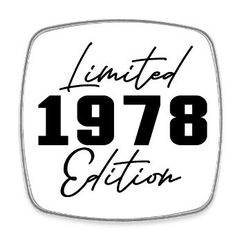 45th Birthday Men Women Anniversary 45 Years Old - Square fridge magnet - white - Front
