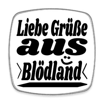 liebe grüße - Viereckiger Kühlschrankmagnet - Weiß - Vorne