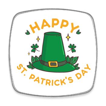 joyeux cadeau de la Saint-Patrick 2024 - Magnet carré - blanc - Devant
