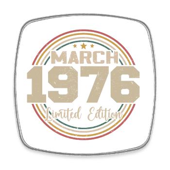 Awesome seit März 1934 Geburtstag 1934 Geschenk - Viereckiger Kühlschrankmagnet - Weiß - Vorne