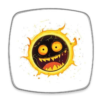 Solar Eclipse April 8, 2024 Total Solar Eclipse - Square fridge magnet - white - Front