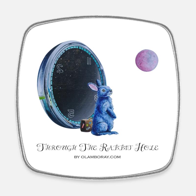 Through the Burrow - Surreal Journey - Square fridge magnet - white