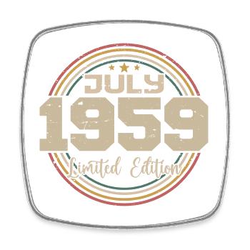 1959 Birthday July 1959 Gift July 1959 - Square fridge magnet - white - Front
