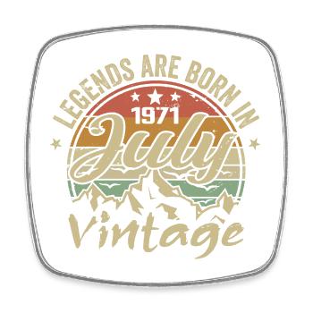 vintage juillet 1971 anniversaire juillet 1971 - Magnet carré - blanc - Devant