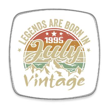 Vintage Juillet 1995 Anniversaire Juillet 1995 - Magnet carré - blanc - Devant