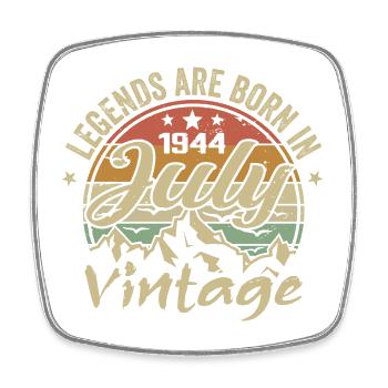 Vintage July 1944 Birthday July 1944 - Square fridge magnet - white - Front
