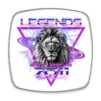 2011 Vintage Born Legends Rétro Anniversaire - Magnet carré - blanc - Devant