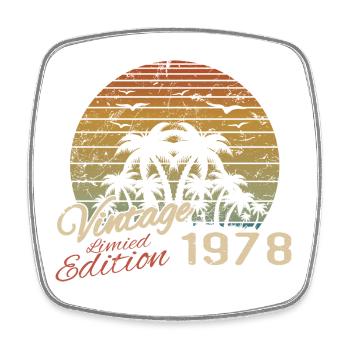 Vintage 1978 Birthday Gift 1978 Retro 1978 - Square fridge magnet - white - Front