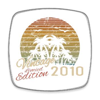 Vintage 2010 Anniversaire Cadeau 2010 Rétro 2010 - Magnet carré - blanc - Devant