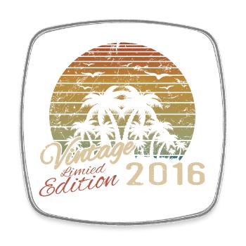 Jahrgang 2016 Geburtstagsgeschenk 2016 Retro 2016 - Viereckiger Kühlschrankmagnet - Weiß - Vorne