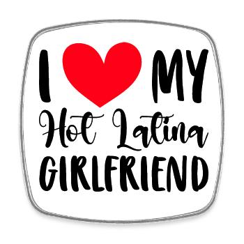 Couples Love Heart Friend Gift Idea Relationship - Square fridge magnet - white - Front