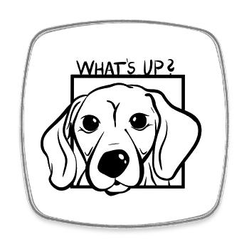 WhatsUp - Magnet carré - blanc - Devant