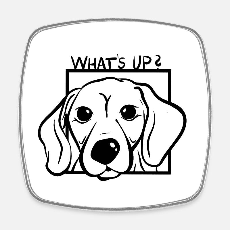 WhatsUp - Square fridge magnet - white