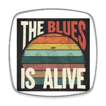 Le blues lives vintage blues design - Magnet carré - blanc - Devant