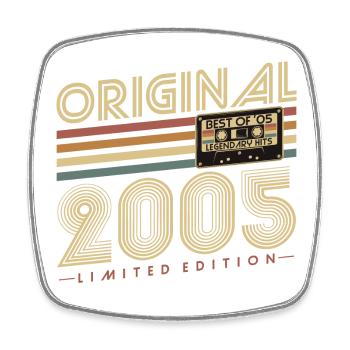 Original 2005 Vintage Birthday Retro - Square fridge magnet - white - Front