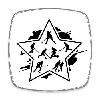 Hockey Kids - Square fridge magnet - white - Front