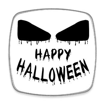 Joyeux visage d’Halloween - Magnet carré - blanc - Devant