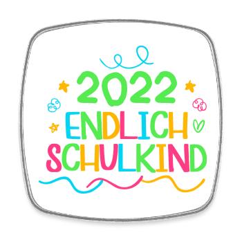 2022 endlich schulkind, Einschulung Erstklässler - Viereckiger Kühlschrankmagnet - Weiß - Vorne