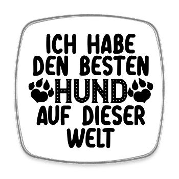 Farbe änderbar | Bester Hund - Viereckiger Kühlschrankmagnet - Weiß - Vorne