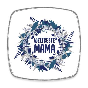 Weltbeste Mama - Viereckiger Kühlschrankmagnet - Weiß - Vorne