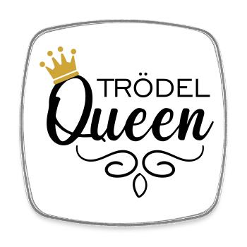 Trödel Queen - Viereckiger Kühlschrankmagnet - Weiß - Vorne