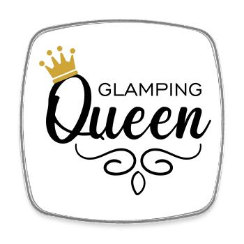 Reine du glamping - Magnet carré - blanc - Devant
