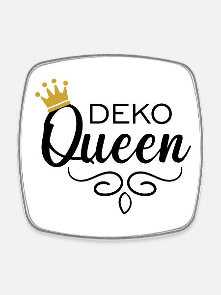 Deko Queen - Viereckiger Kühlschrankmagnet - Weiß